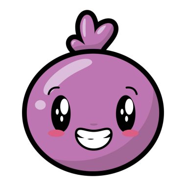 Kawaii yüz kabarcık karikatür