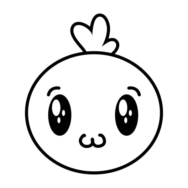 Kawaii visage bulle dessin animé — Image vectorielle