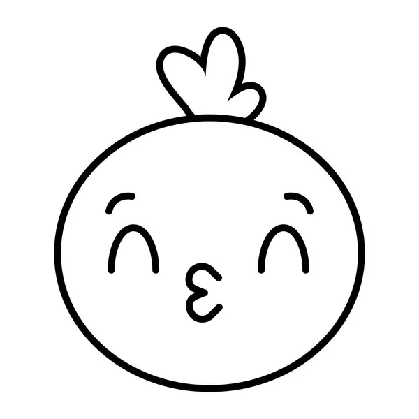 Kawaii visage bulle dessin animé — Image vectorielle