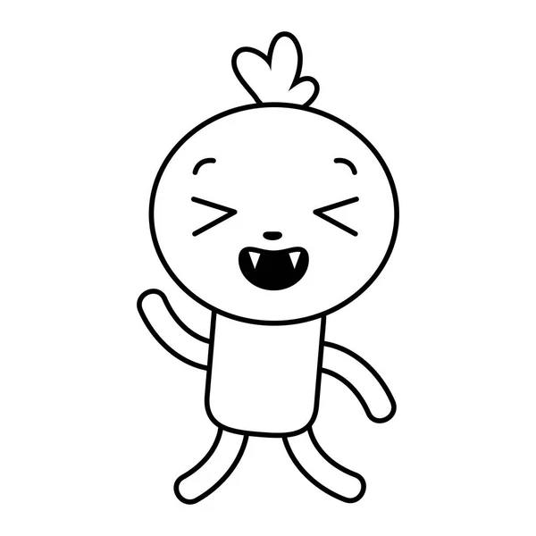 Kawaii personagem boneca dos desenhos animados —  Vetores de Stock