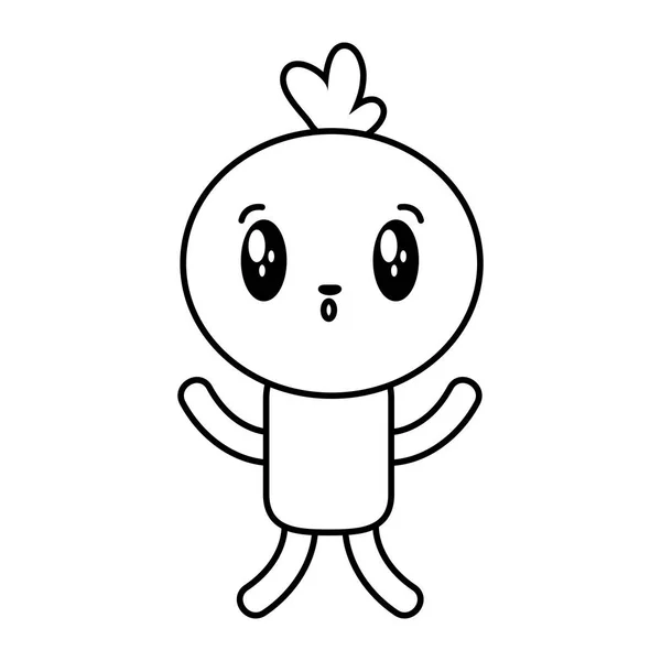 Personaje de la muñeca de dibujos animados kawaii — Archivo Imágenes Vectoriales