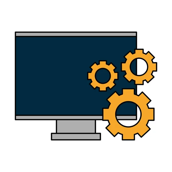 Getriebe für Computermonitore — Stockvektor