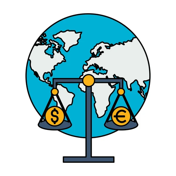 Marché monétaire mondial — Image vectorielle