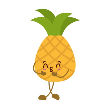 Kawaii ananas çizgi film karakteri