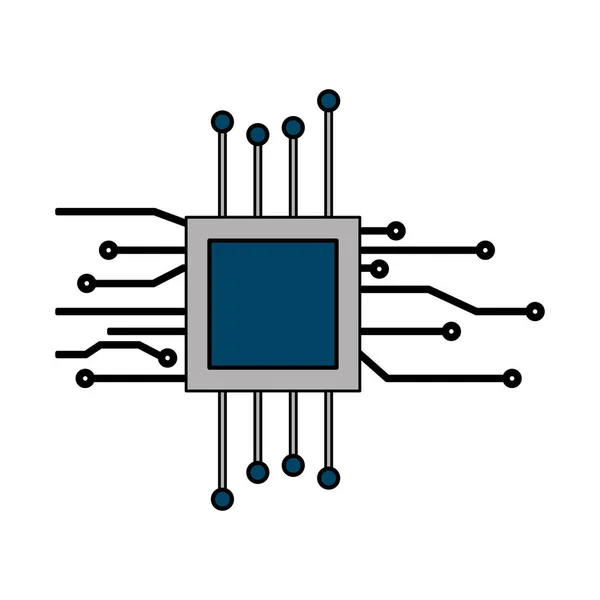 Processador de placa-mãe digital — Vetor de Stock