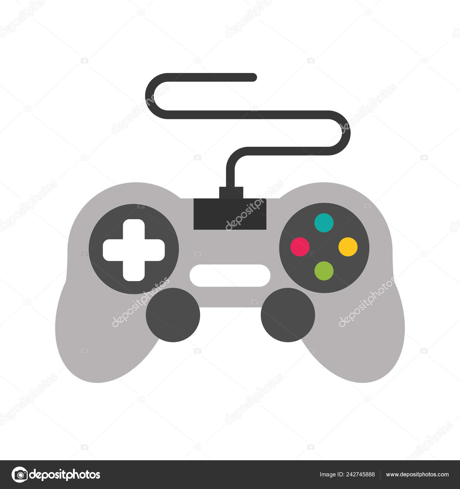 Gamepad control video game Stock Vector by ©yupiramos 242745888