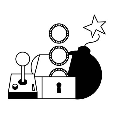 oyun çubuğu göğüs ve boom video oyunu çizgi film