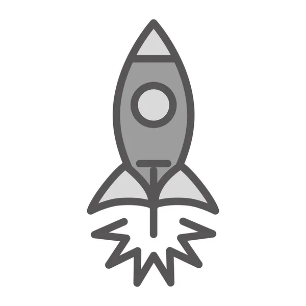 Raket lancering beeldverhaal — Stockvector