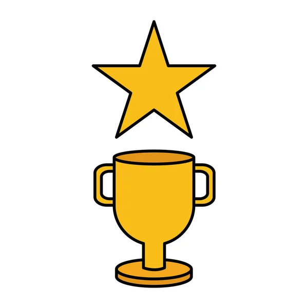 Trofeo estrella ganadora videojuego — Vector de stock