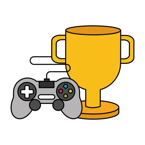 Trophy control video game — Stock Vector