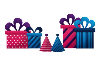 hediye kutuları ile şapka parti simge mevcut