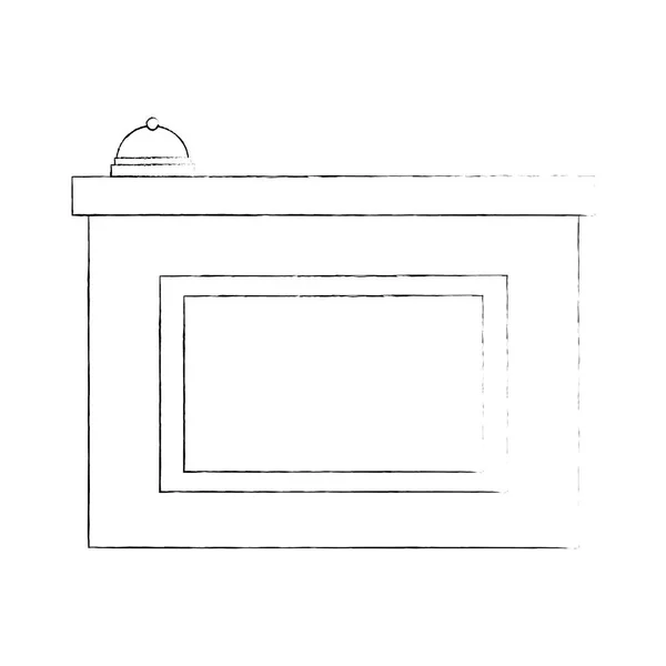 Hotel Receptie geïsoleerde pictogram — Stockvector