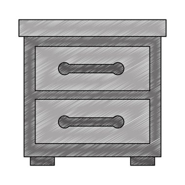 ahşap çekmece izole simgesi