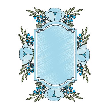 güzel çiçek dekoratif simgesi olan çerçeve