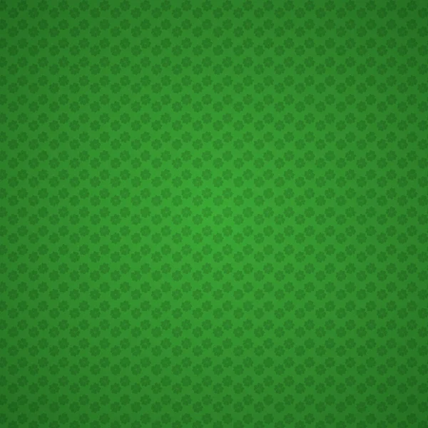 Grüne Kleeblätter blumiger Hintergrund — Stockvektor