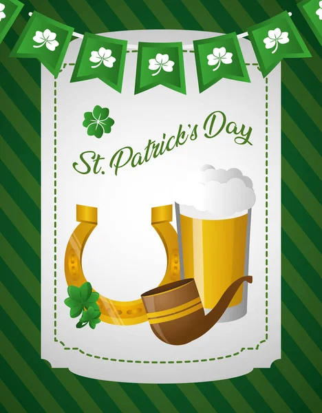 Glücklicher St. Patricks Day — Stockvektor