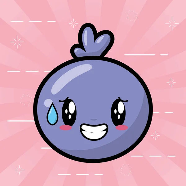 Kawaii tvář bubliny cartoon — Stockový vektor