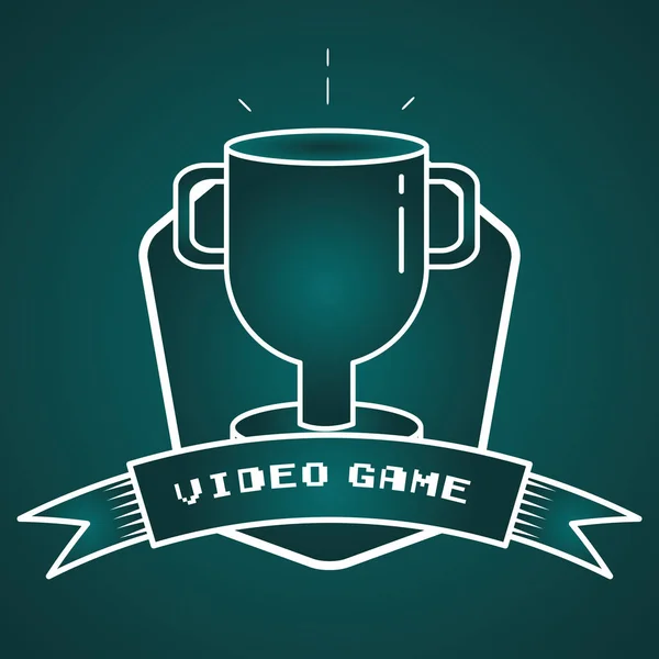 Trophy vinnare videospel — Stock vektor