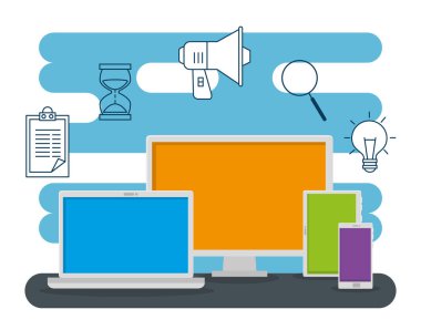 bilgisayar iş raporu için dizüstü ve tablet teknolojisi ile