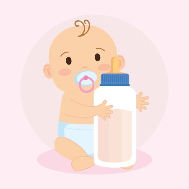 Tatlı küçük bebek karakter