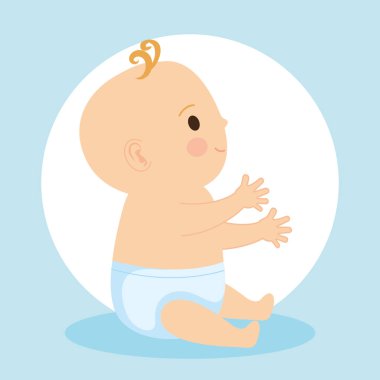 Tatlı küçük bebek karakter