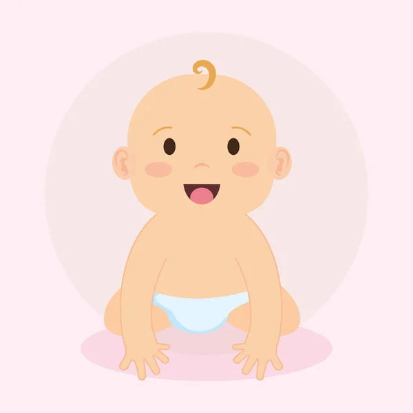 귀여운 작은 아기 캐릭터 — 스톡 벡터