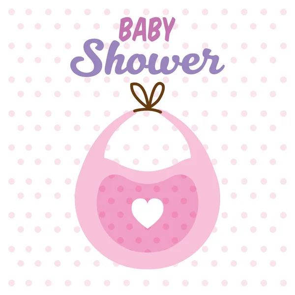 Baby shower card con pettorina — Vettoriale Stock