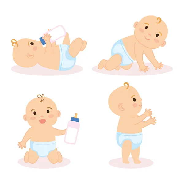赤ちゃん文字群 — ストックベクタ