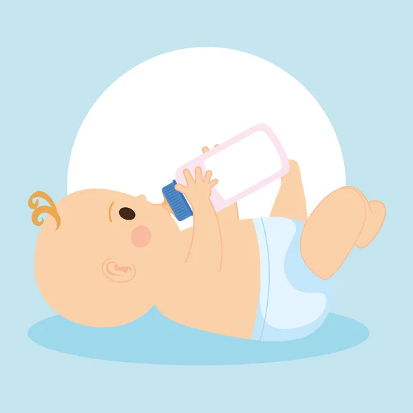 Cute little baby character — Stock Vector