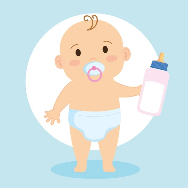 Cute little baby character — Stock Vector