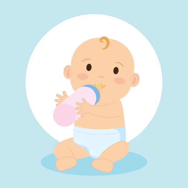 Cute little baby character — Stock Vector