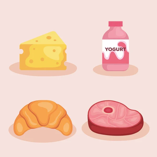 Menú de desayuno saludable icono — Vector de stock