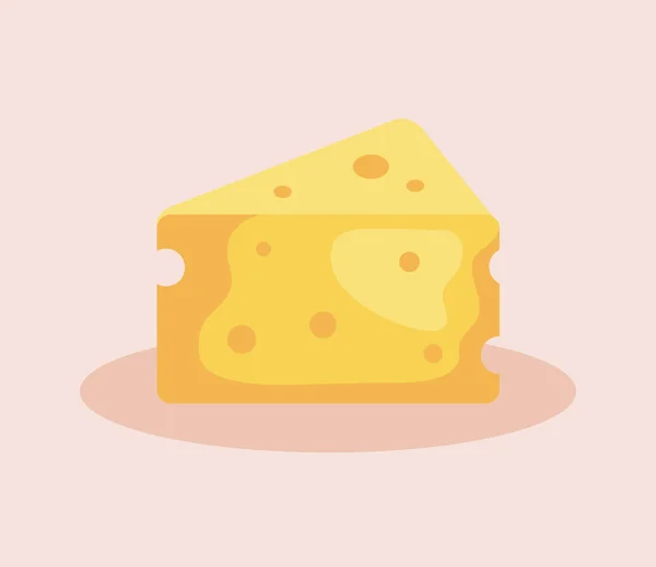 Läckra ost bit ikonen — Stock vektor