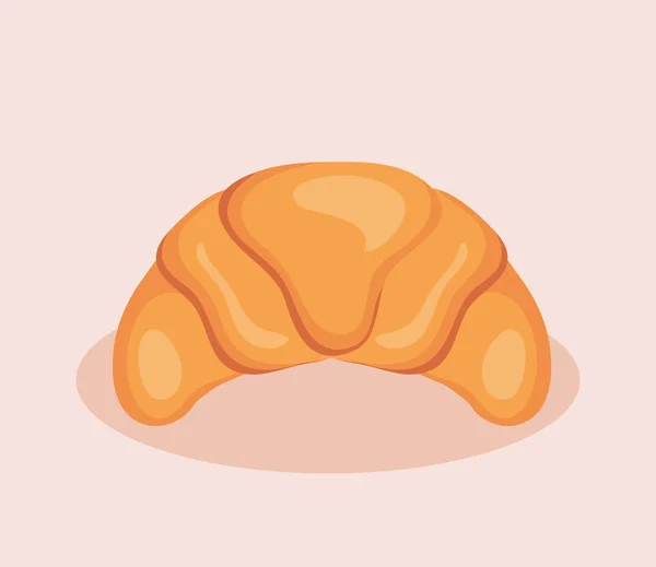 Läckra bröd croissant ikonen — Stock vektor