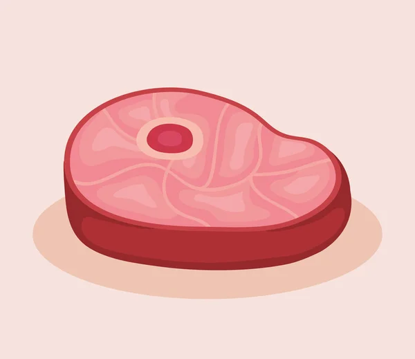 Meat steak nutritive icon — Stock Vector