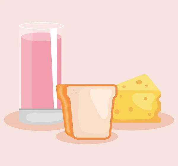 Symbol für gesundes Frühstück — Stockvektor