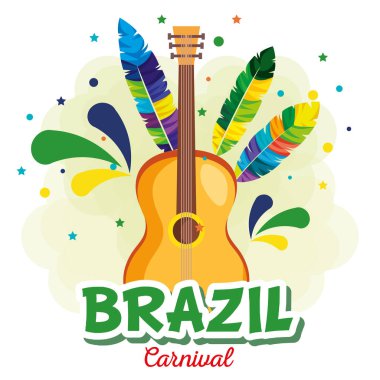 Rio karnaval Brezilya kartı