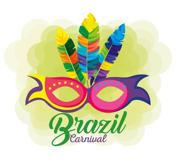 Carnaval de rio carte brésilienne — Image vectorielle