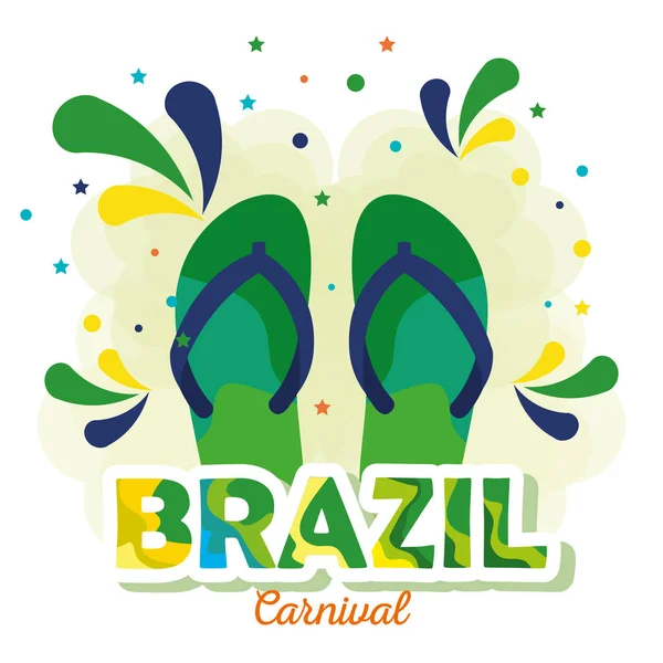 Rio Karneval brasilianische Karte — Stockvektor