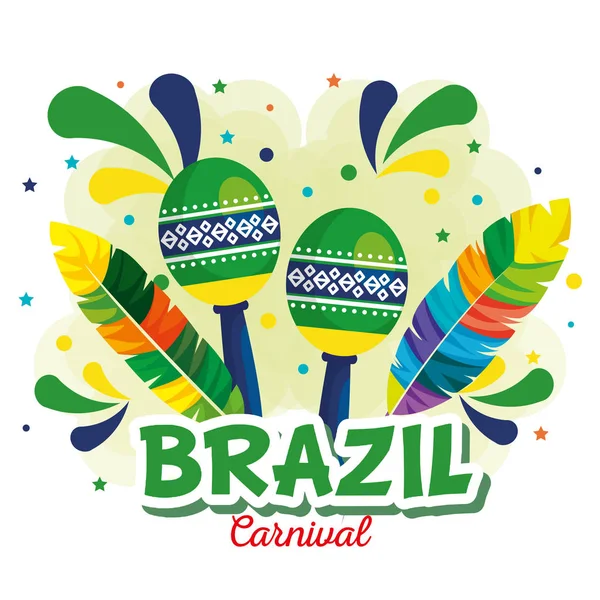 リオのカーニバル ブラジル カード — ストックベクタ