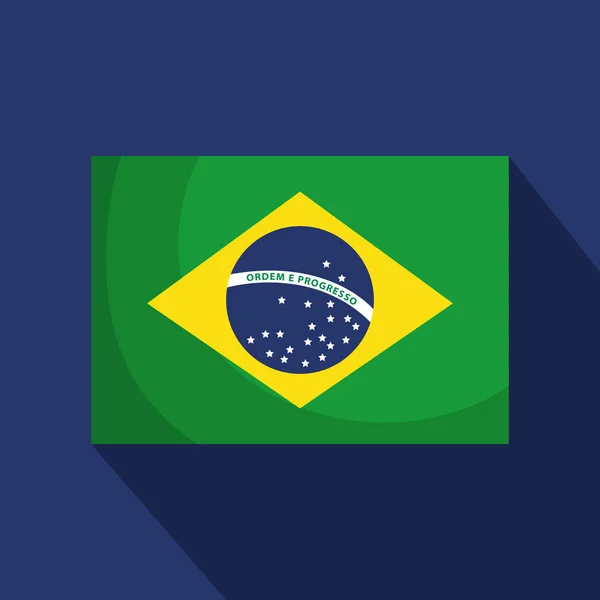 Ikone unter brasilianischer Flagge — Stockvektor