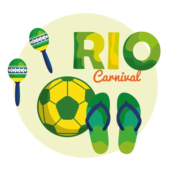 Rio carnevale carta brasiliana — Vettoriale Stock