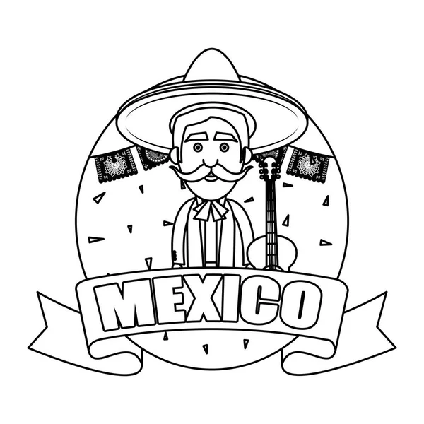 Традиционный мексиканский мариачи — стоковый вектор