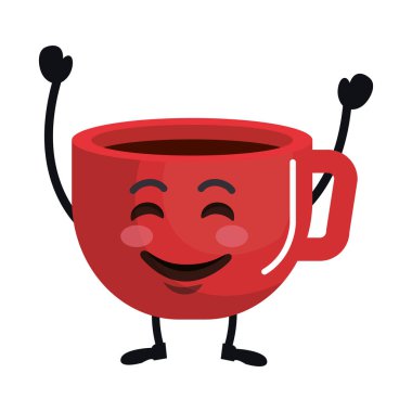 Kahve Kupası kawaii karakter