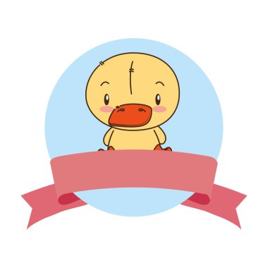 sevimli küçük ördek karakter