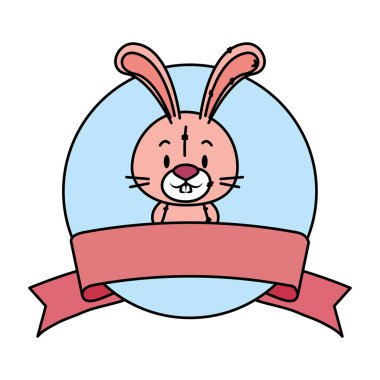 sevimli küçük tavşan karakter