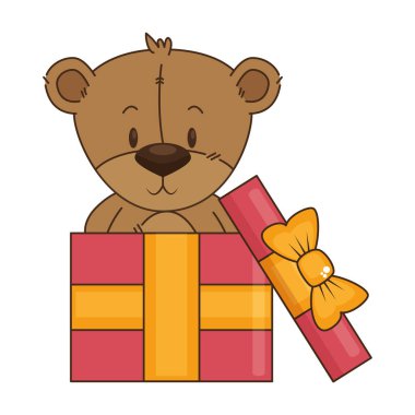 sevimli küçük ayı karakter