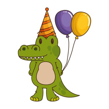 sevimli küçük crocodrile karakter