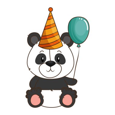 sevimli küçük ayı panda karakter