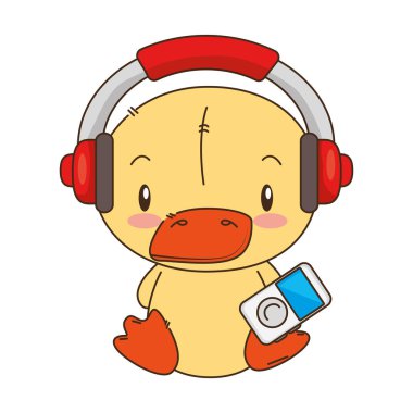 sevimli küçük ördek karakter